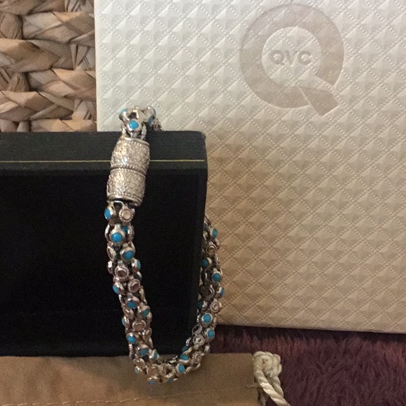 NEW Vintage Bold Solid Sterling Robbins Egg Blue Turquoise Bracelet - Picture 10 of 16